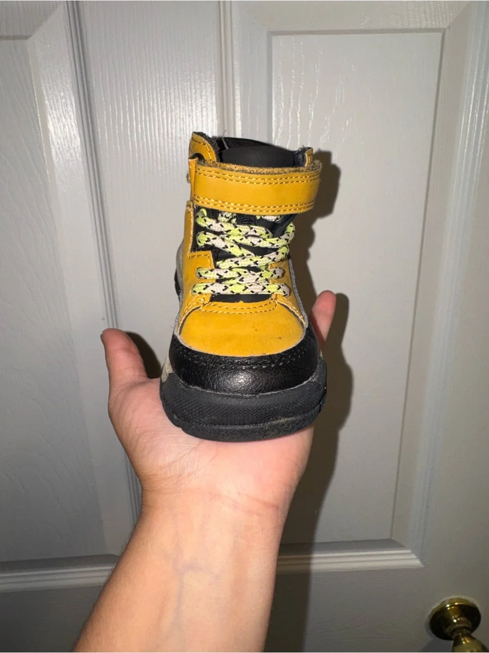 OshKosh B'gosh Yellow and Black Kids High-Top Boot